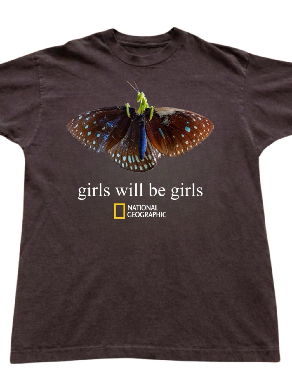 Gildan Brown National Geographic Girls Will Be Girls Graphic Tee